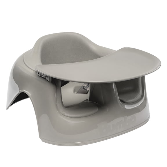 Bumbo Plastic Floor Seat Lite Baby Chair with Removable Tray for 3-12 Months, Breige