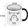 thumbnail image 2 of Gifts for Mom - Best Cat Mom Ever Coffee Mug, Cat Gifts for Cat Lovers, Christmas Gifts, Birthday Gifts, Modwnfy White 11 fl oz Coffee Mugs Ceramic Mug Tea Cup, 2 of 8