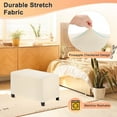 thumbnail image 2 of Funda de otomán rectangular estirable de 14" x 33" x 15" de Uxcell, fundas para otomán, protector de reposapiés para sala de estar/interior [Beige], 2 of 7