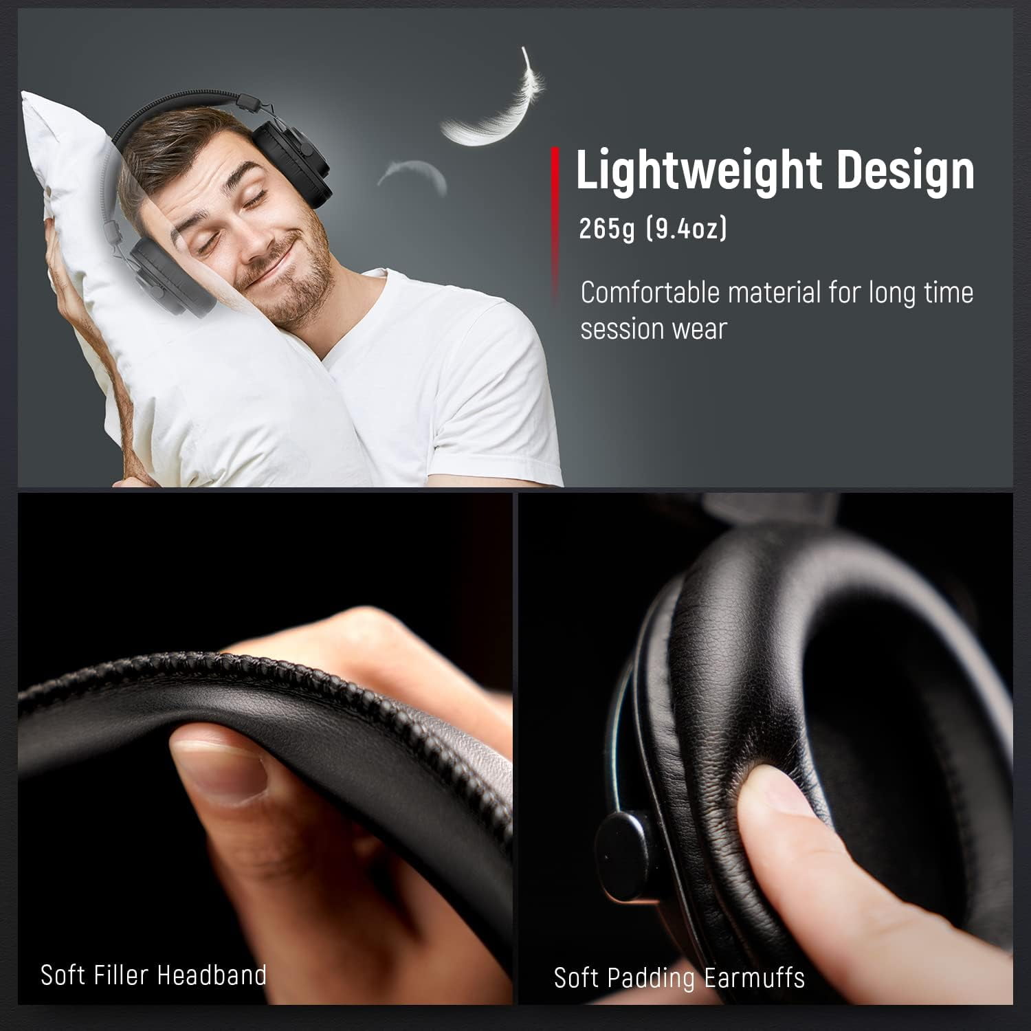 FIFINE Studio Wired Headphones for DJ, Music Monitor, Recording with 9.8ft Cable for 3.5mm/6.35mm, Over Ear, Noise Cancelling for Podcast, Streaming-H8