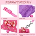 thumbnail image 5 of Minzimin 2 Pieces Small Hamster Harness and Leash Set, Guinea Pig Clothes with Bowknot Bell and Bell Decor, No Pulling Comfort Padded Vest Striped for Guinea Pig Hamster Ferret Rats, 5 of 8