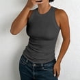 thumbnail image 2 of Racerback Tank Tops for Women Womens Tank Tops Loose Fit Cotton Racerback Tank Tops Sport Tank Tops High Neck Workout Tank Tops Womens Athletic Tank Tops Loose Fit Gray 2XL, 2 of 5
