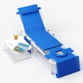 thumbnail image 1 of Gaderth Tanning Chair With Face Hole, 3 In 1 Outside Beach Lounge Chair With Folding Side Table, 5 Reclining Positions, Removable Pillow, Portable Patio Pool Lawn Sun Chair, 330 Lbs Capacity, 1 of 7
