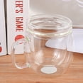 thumbnail image 4 of MasteelfCA Tea Cup Glass Simple Smooth Drinking Water Kettle Tea Filter Cup Bottle With Cover for Office (Transparent), 4 of 7
