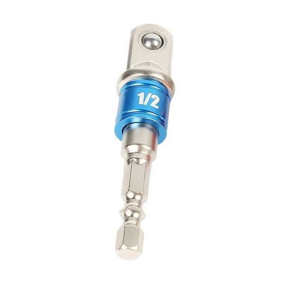 Hilingoto-3.9X3.9X0.8 inch-Colored Safety Belt Bead Extension Rod with Steel Ball 1/2 Blue-Hex Square Nut Driver Drill Impact Socket Extension Bit Adapter Socket Wrench-Blue