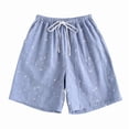 thumbnail image 2 of QNANSPI Pajama Shorts for Men, Mens Pajama Bottoms, Mens Summer Lightweight Print Shorts Breathable Home Shorts, 2 of 3