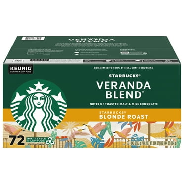 Starbucks Veranda Blend Light Roast K-Cup Pods for Keurig Brewers, 72 pods