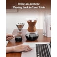 thumbnail image 2 of Pour Over Coffee Maker with Double-Layer Stainless Steel Filter, Pour Over Coffee Dripper with Leather Collar, Glass Coffee Carafe with Cork Lid for Hand Brewing, 2 of 4
