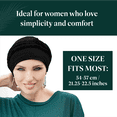 thumbnail image 3 of Masumi Asha Chemo Headwear para Mujer con Pérdida de Cabello Turbante de Algodón Pañuelo para la Cabeza Envolvente para Mujer (Negro), 3 of 4
