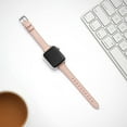 thumbnail image 4 of KOMI Slim Leather Bands Compatible with Apple Watch Band 38mm 40mm 41mm 42mm 44mm 45mm 49mm, Top Grain Leather Watch Thin Wristband for iWatch Ultra SE Series 9/8/7/6/5/4/3/2/1 Pale Pink, 4 of 7
