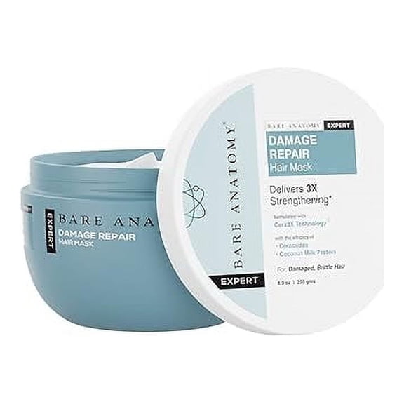 Bare Anatomy Damage Repair Hair Mask | 3x Strengthening Powered By Ceramide A2 & Coconut Milk Protein | Smoothening Hair | Hair Mask For Dry & Frizzy Hair, 250g