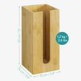 thumbnail image 4 of Navaris Bamboo Toilet Paper Storage - Narrow Free Standing Toilet Paper Holder Tower Organizer for Bathroom Restroom - Storage for 3 Toilet Rolls, 4 of 6