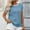 #110-Blue, variant on Haivin Women's Casual Solid Color Fashion Round Neck Short Sleeve T-Shirt, Soft and Breathable Cotton Blend Top for Daily Wear and Leisure Activities
