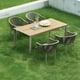 thumbnail image 5 of Silla para Exterior de Cuerda para Jardin Apilable con Marco de Aluminio Color Gris | Jauz Improvement Silla para Terraza Patio o Restaurante 75x62x57 cm, 5 of 6