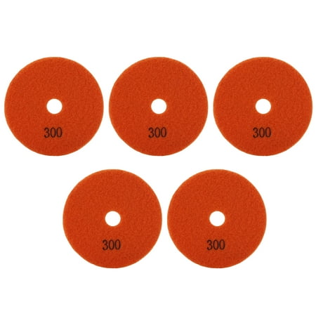 

5Pcs 4in Diamond Wet Polishing Pads Soft Grinding Disc Kit for Marble Granite Ceramics300 Grits