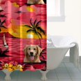 thumbnail image 4 of Golden Retriever Hawaiian Shower Curtain 36"x72" ,Bathroom Decorative Shower Curtains Set with 12 Hooks,Modern Waterproof Washable Shower Curtain, 4 of 6