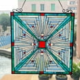 thumbnail image 5 of CHLOE Lighting INNES Mission Tiffany-style Stained Glass Window Panel 26" Tall, 5 of 5