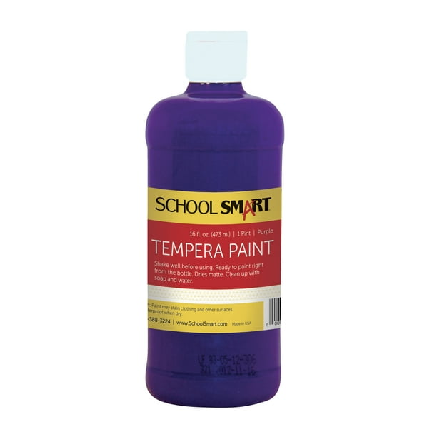 School Smart NonToxic MultiPurpose Liquid Tempera Paint, 1 pt Plastic