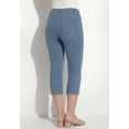 thumbnail image 2 of Roaman's Women's Plus Size Classic Stretch High-Rise Embroidered Capri Jean, 2 of 3