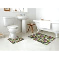 thumbnail image 4 of Honeii Green Mushroom Pattern Bathroom Anti-Skid Pad Bathroom Mat Vintage Seamless Pattern Not-Slip Toilet Rug Set, 4 of 6