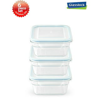 Glasslock Duo 5 Piece Clear Glass Microwave Safe Divided Food Storage  Containers