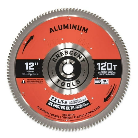 Crescent Apex Circular Saw Blade 12In X 120 Tooth Thin Aluminum