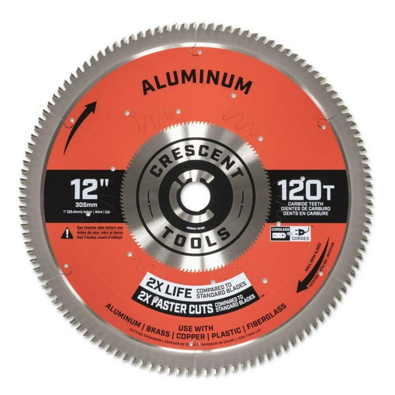 Crescent Apex Circular Saw Blade 12In X 120 Tooth Thin Aluminum