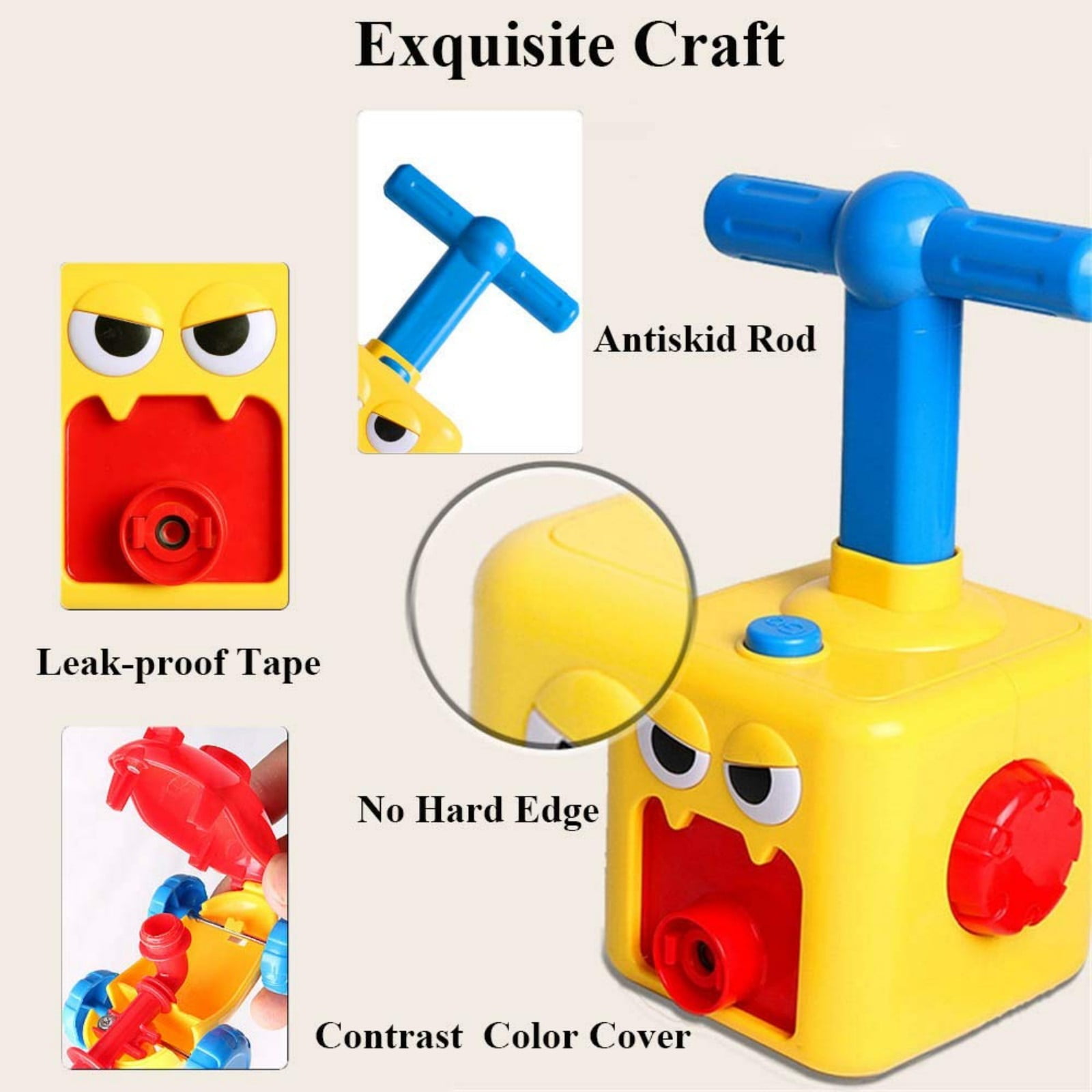 Balloon Powered Car & Launcher Toy Set - 24 Balloons Science Experiment Kit For Kids