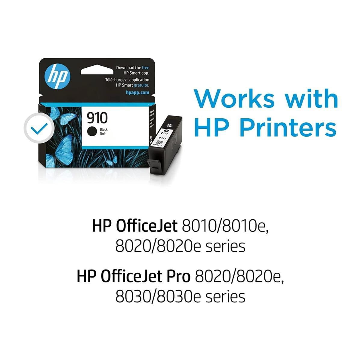 HP 910 Original 4-Color Ink Cartridge Bundle for OfficeJet Pro 8025 & 8035 Printers