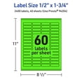 thumbnail image 6 of Avery Printable Rectangle Labels, Neon Green, 0.5" x 1.75", 2,400ct, 6 of 11