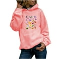 thumbnail image 2 of Tbopshirt Tops for Women,Fashion Women Long Sleeve Butterfly Print Hooded Pocket Casual Sweatshirt Top Shirt, 2 of 5