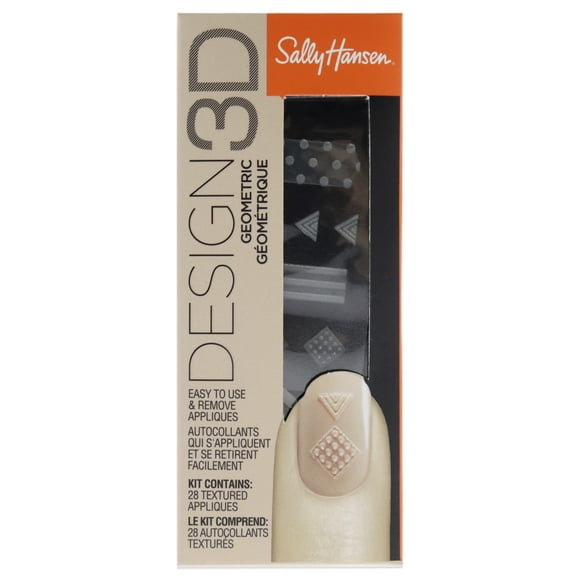 Pegatinas para uñas 3D Sally Hansen Geometric 28 Pc