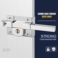 thumbnail image 3 of 50mm Garage Door Lock Long Throw Gate Shed/Door Lock for Garden Gate with 2 Keys, 3 of 5