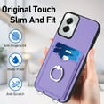 thumbnail image 7 of for Motorola Moto G Power 5G 2024 PU Leather Case, Wallet Case with Ring Kickstand Shockproof Protective for Women Girls Card Holder Slot Stand Shoulder Strap Case for Moto G Power 5G 2024, Purple, 7 of 7