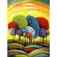 thumbnail image 1 of Pintura de diamante (DB6930) Resina cuadrada Árboles coloridos Artesanía Decoración del hogar (LD287) 50x70cm FLhrweasw Nuevo, 1 of 1