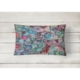 thumbnail image 2 of Carolines Treasures 8982PW1216 Abstract in Reds and Blues Canvas Fabric Decorative Pillow, 12H x16W, multicolor, 2 of 3