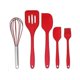 thumbnail image 1 of Kitchen Utensils Baking Tools Set 5-Piece Set Silicone Kitchen Utensils Silicone Spatula Cake Tools Red, 1 of 5