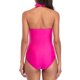 thumbnail image 5 of Bikini sólido de una pieza para mujer, traje de baño con almohadilla de realce, ropa de playa con un hombro Fridja nalpqowj53755, 5 of 9