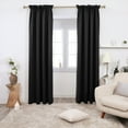 thumbnail image 4 of Deconovo Thermal Insulated Blackout Curtains 84 inches Length, 2 Pieces Black Rod Pocket Curtain Panels for Living Room, 52"W x 84"L, 4 of 11