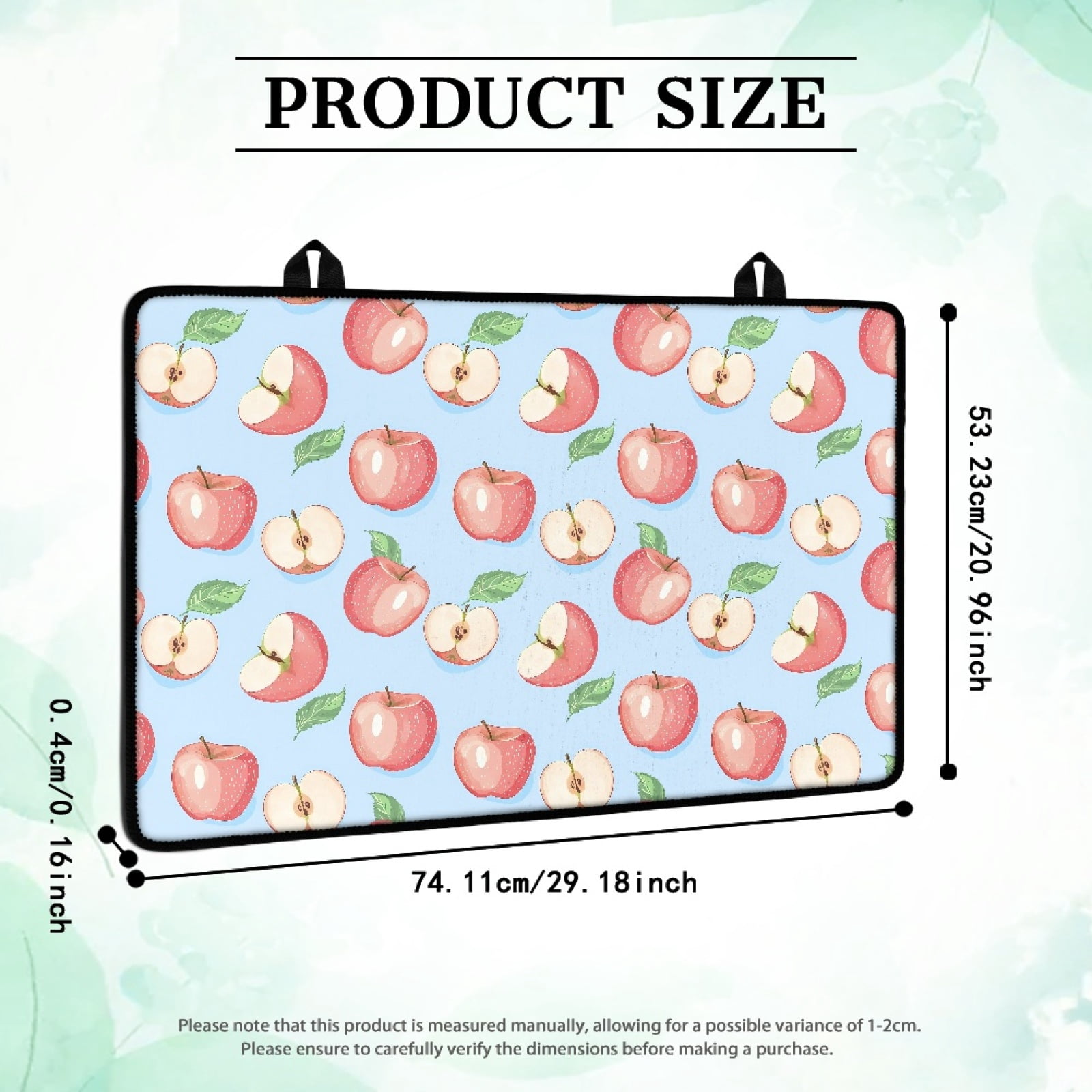 SEANATIVE Stove Top Cover for Glass Stove Multi-purpose Electric Stovetop Cover Cooktop Dust Cover Heat Resistant Mats for Countertop Glass Stove Washer Dryer Top, Apple Pattern Blue