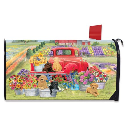 Briarwood Lane Spring Day Puppies Mailbox Cover