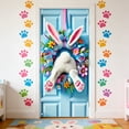 thumbnail image 4 of 2 Pcs Easter Door Curtain, Polyester Easter Egg Rabbit Door Cover, Festive Background Decor for Party and Home, 35.43x70.87 Inches, 4 of 6