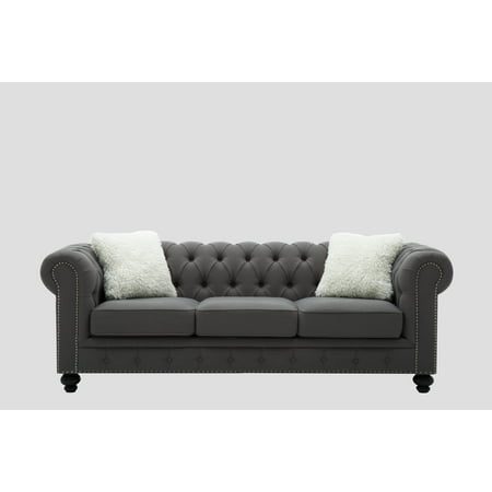 Best Quality Furniture Upholstered Sofa Dark Gray or (Best Fabric To Reupholster A Couch)