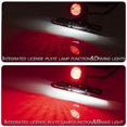 thumbnail image 3 of Luz trasera de rejilla LED retro para motocicleta, luz de señal de freno y parada para matrícula con soporte plateado, 3 of 5