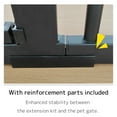 thumbnail image 5 of Lumizone Extra Tall Pet Gate 61.02" High Pressure Mounted 16.73" Wide Extension kit (9 Sizes) 1.37" Gap for Cat Dog Stairs Doorway Hallway No Drilling No Climb Auto-Close (Black, 16.73"/42.5cm), 5 of 5