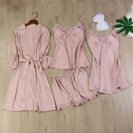 

Plus Size Lingerie For Women Fashion Satin Silk Pajamas Women Nightdress Lingerie Robes Underwear Sleepwear Sexy