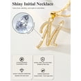 thumbnail image 5 of Silvora Initial Necklace for Women Platinum Plated CZ Crystal Personalized Letter U Pendant Necklace Sparkling Dainty Jewelry Gifts for Grandma Mom Mothers Day, 5 of 7