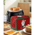 thumbnail image 4 of Christmas Gnomes Small Toaster Cover 2 Slice, Kitchen Appliance Covers, Winter Xmas Snowflakes Textured Red Toaster Oven Cover with Loop, Bread Machine Cover Polyester Dust Cover Protection, 4 of 4
