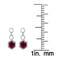 thumbnail image 3 of Two Tone with Ruby and Natural White Topaz Dangle Earrings, 3 of 3