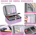 thumbnail image 2 of Estuche para Lápices de Gran Capacidad, Estuche para Lápices de Multifuncional Estuche para Lápices de Colores con 72 Ranuras Estuche para Lápices Portátil con 2 Fundas Extraíbles Morado, 2 of 5